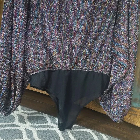 Jealous Tomato Metallic Rainbow Simmer Bodysuit - Women's Medium - Picture 6 of 6